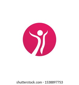 Human character logo sign illustration vector design