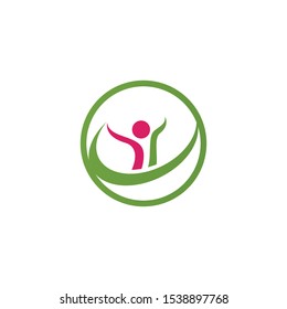 Human character logo sign illustration vector design