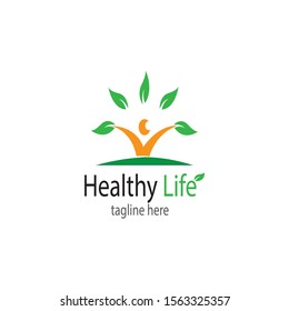 Human character logo sign illustration vector design