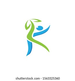 Human character logo sign illustration vector design
