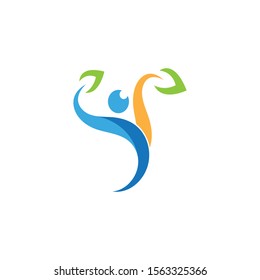 Human character logo sign illustration vector design