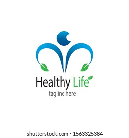 Human character logo sign illustration vector design