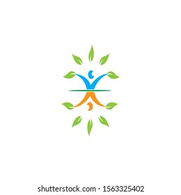 Human character logo sign illustration vector design