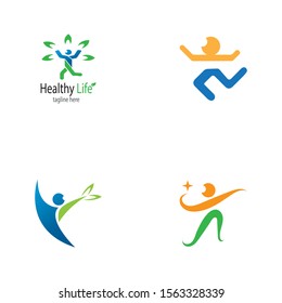 Human character logo sign illustration vector design