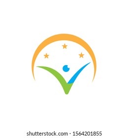 Human character logo sign illustration vector design