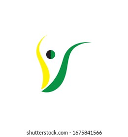 Human character logo sign illustration vector design