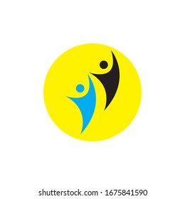 Human character logo sign illustration vector design