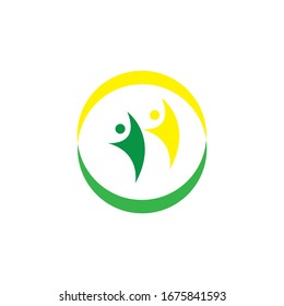 Human character logo sign illustration vector design