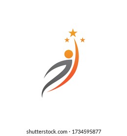 Human character logo sign illustration vector design
