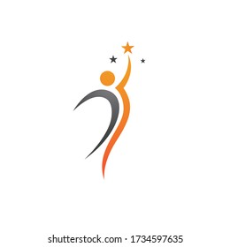 Human character logo sign illustration vector design