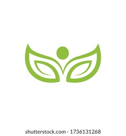 Human character logo sign illustration vector design