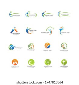 Human character logo sign illustration vector design