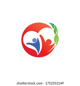 Human character logo sign illustration vector design