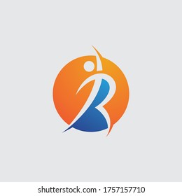 Human character logo sign illustration vector design
