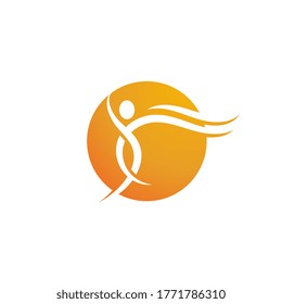Human character logo sign illustration vector design
