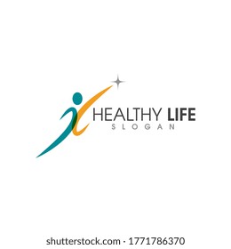 Human character logo sign illustration vector design
