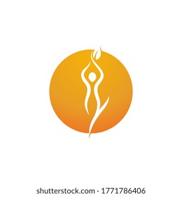 Human character logo sign illustration vector design