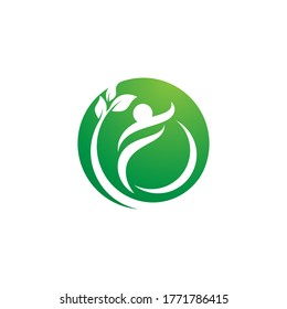 Human character logo sign illustration vector design