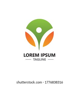 Human character logo sign illustration vector design
