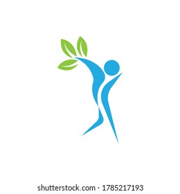 Human character logo sign illustration vector design
