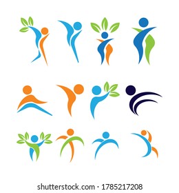 Human character logo sign illustration vector design
