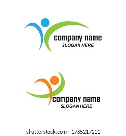 Human character logo sign illustration vector design
