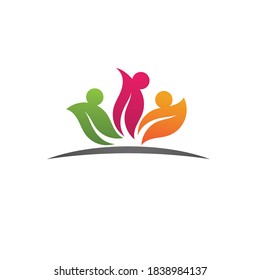 Human character logo sign illustration vector design
