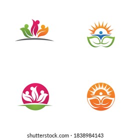 Human character logo sign illustration vector design
