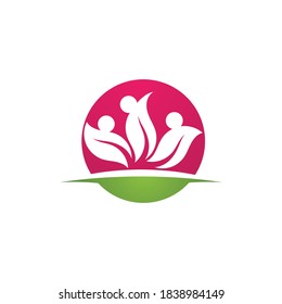 Human character logo sign illustration vector design