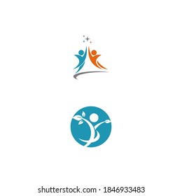 Human character logo sign illustration vector design