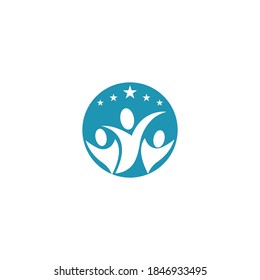 Human character logo sign illustration vector design