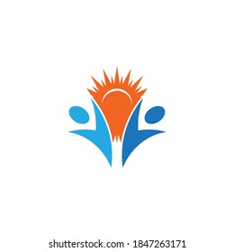 Human character logo sign illustration vector design