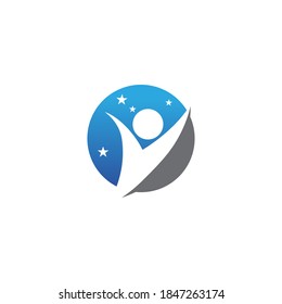 Human character logo sign illustration vector design