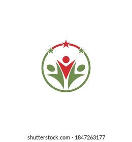 Human character logo sign illustration vector design