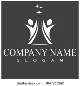Human character logo sign illustration vector design
