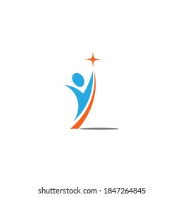Human character logo sign illustration vector design