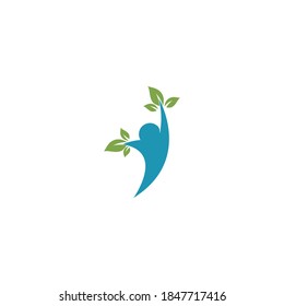 Human character logo sign illustration vector design