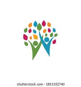 Human character logo sign illustration vector design