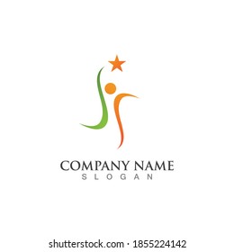 Human character logo sign illustration vector design