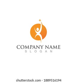 Human character logo sign illustration vector design