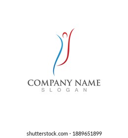 Human character logo sign illustration vector design