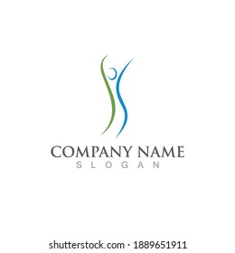 Human character logo sign illustration vector design