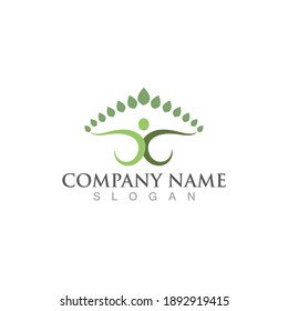 Human character logo sign illustration vector design