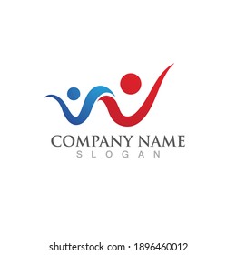 Human character logo sign illustration vector design