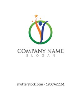 Human character logo sign illustration vector design