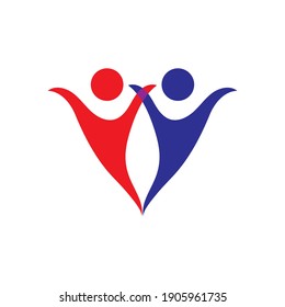 Human character logo sign illustration vector design