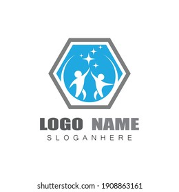Human character logo sign illustration vector design