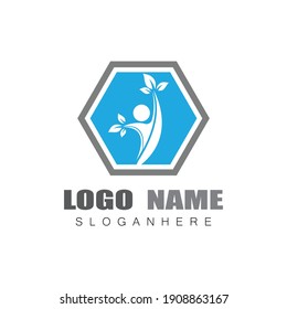 Human character logo sign illustration vector design