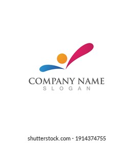 Human character logo sign illustration vector design