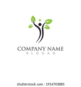 Human character logo sign illustration vector design